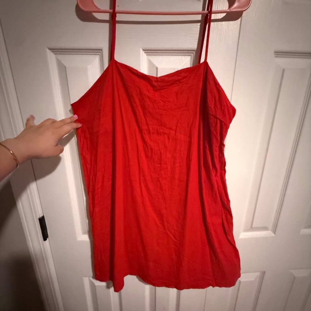 Simple Red Camisole Shift Mini Dress